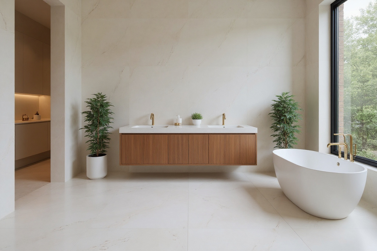Capri Limestone luxury bathroom floor and wall