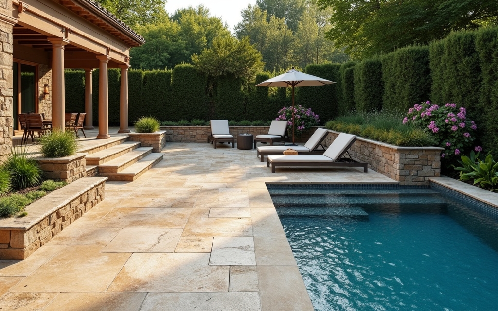 Travertine Pool Decks: Design Ideas & Installation Tips